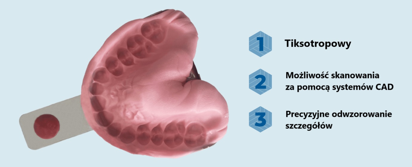 Bms Dental Vinylbite materiał winylowo-polisiloksanowy o średniej konsystencji przeznaczony do rejestracji zgryzu.